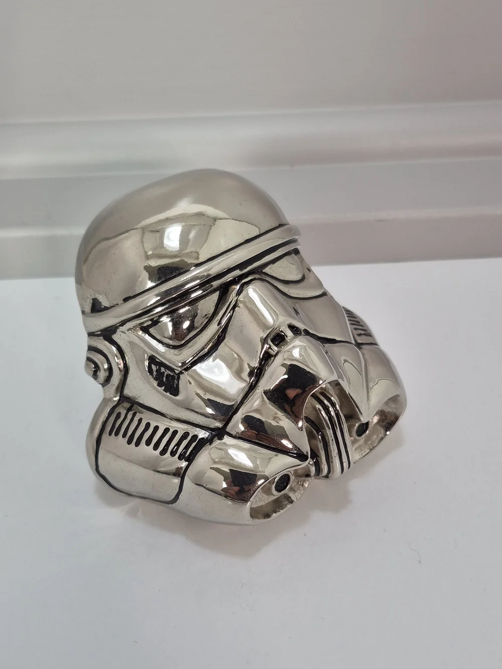 Polished Chrome  Stormtrooper Helmet Belt Buckle